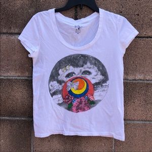 True Religion KISS The Sky White T Shirt Sz XS